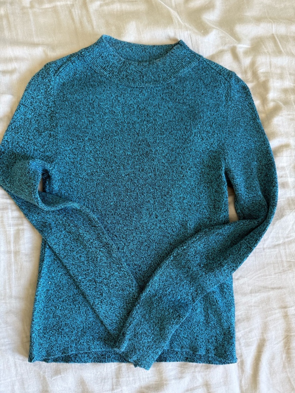 BDG Teal Turtleneck-Style Knit Sweater